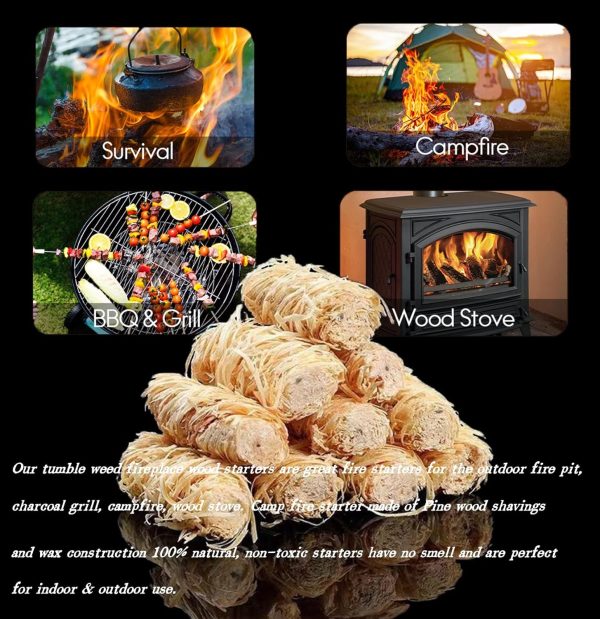 Fire Starter 35 Pcs, Individually Wrapped All-Weather Indoor/Outdoor Charcoal Starters- for Wood Stove, Indoor Fireplace Campfires, Chimney, Grill, Fire Pit, BBQ - Image 4